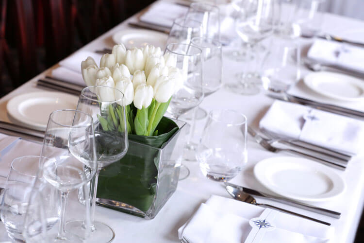 thames luxury charters table setting