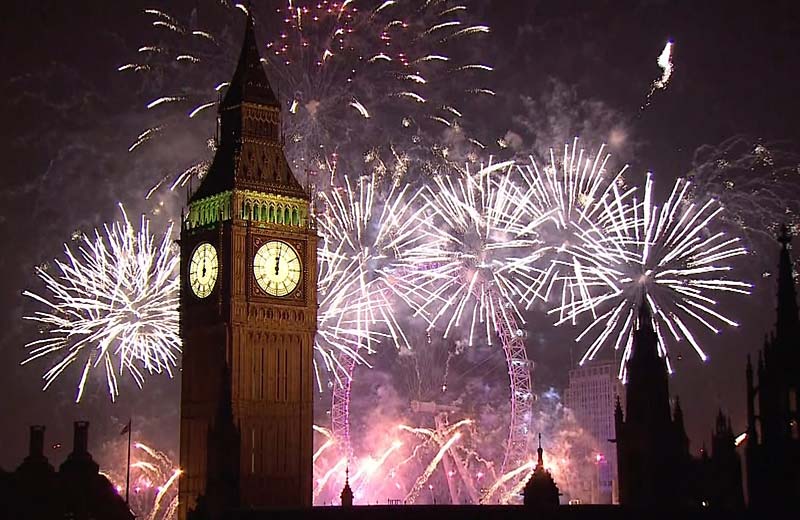 big ben london fireworks new years eve