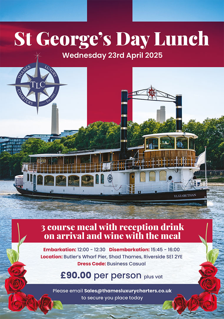 st georges day lunch poster