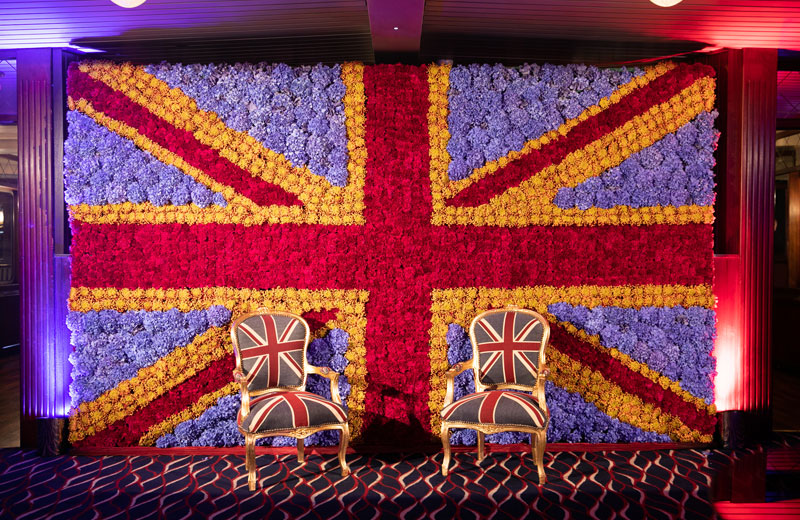 union jack flower wall